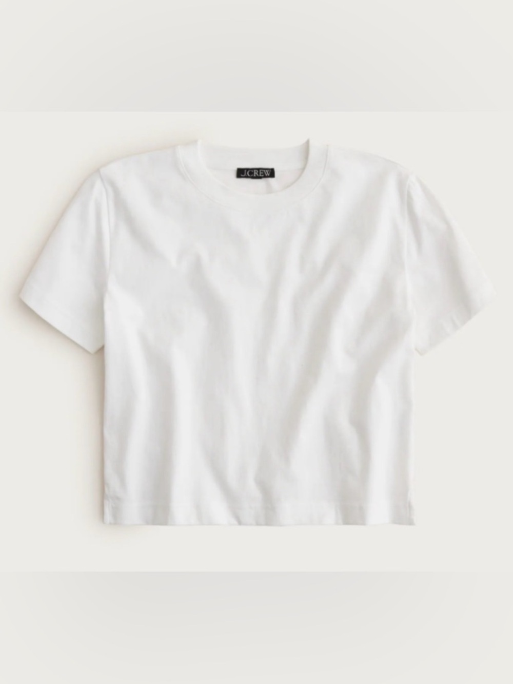 J. Crew relaxed premium-weight cropped T-shirt